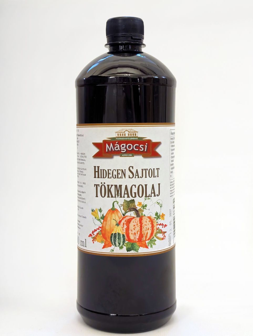 Mágocsi Hidegen Sajtolt Tökmagolaj flakonban 1L